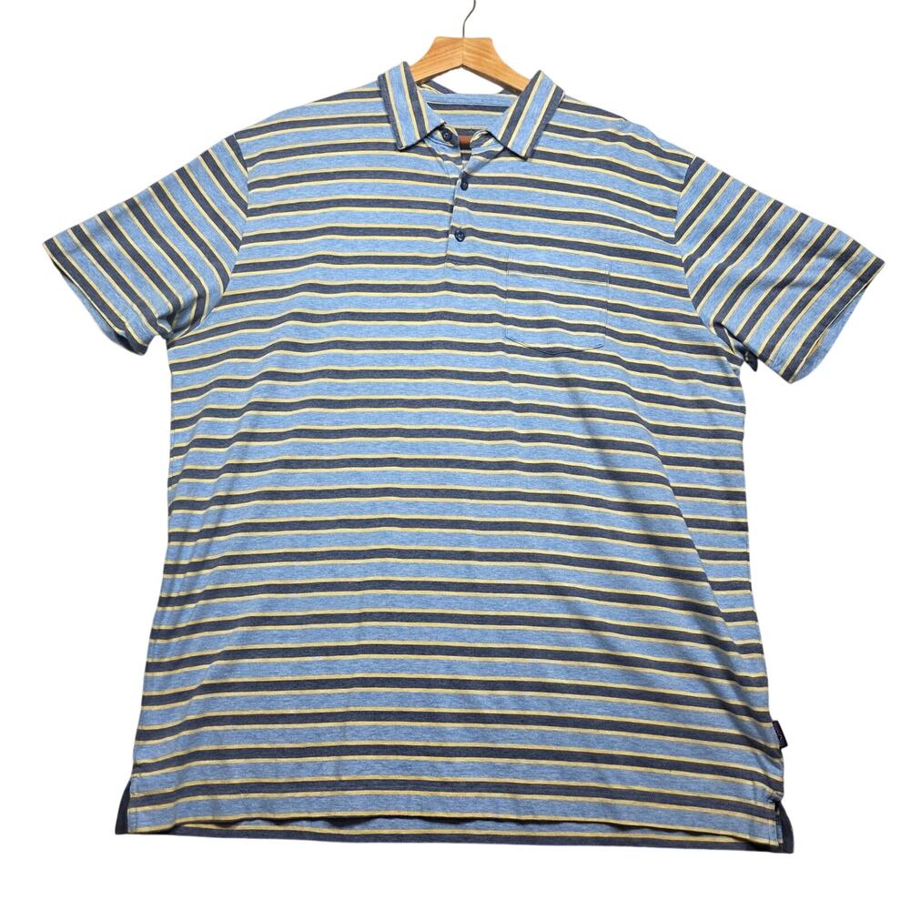 Patagonia Men's Blue Striped DailyPolo Shirt Size XL